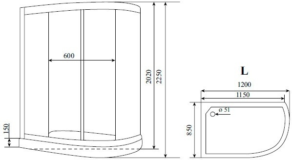 Душевая кабина Timo Standart T-1102 P L фото 4