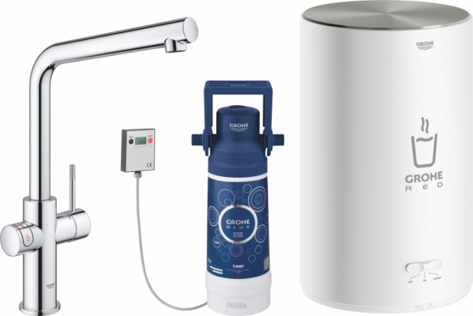Смеситель Grohe Red II Duo 30327001 для кухонной мойки, с водонагревателем фото 1