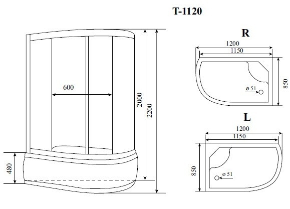 Душевая кабина Timo Comfort T-8820 R Clean Glass фото 2