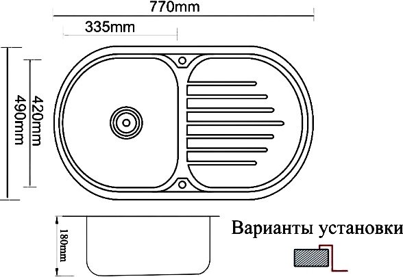 Мойка кухонная Zorg Inox Pvd SZR-7749 bronze фото 2