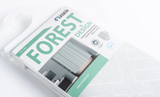 Штора для ванной Fixsen Forest FX-1503 без колец фото 6