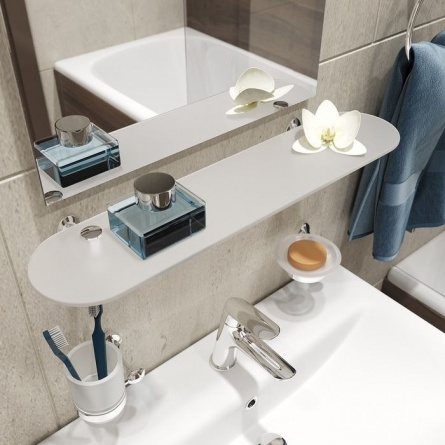 Полка Iddis Male MALSSG0i44 матовое стекло фото 2