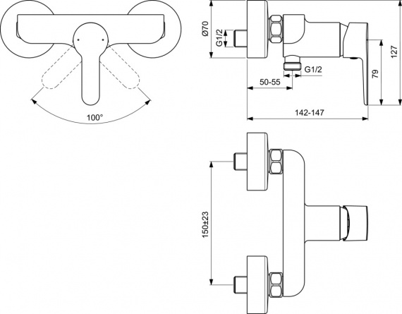 Смеситель Ideal Standard SESIA BC207AA для душа фото 2