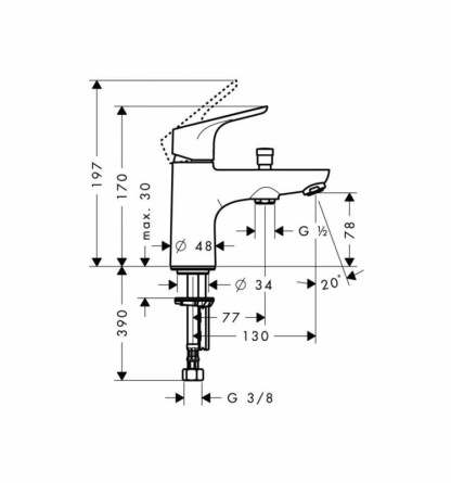 Hansgrohe Focus для установки на борт ванны фото 2