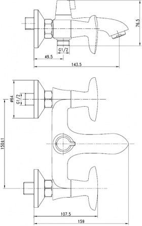 Смеситель Iddis Copter COPSB02i02 для ванны с душем фото 8