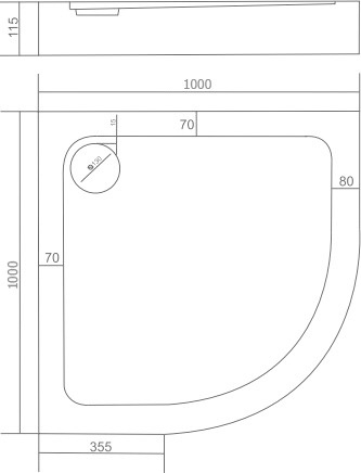 Поддон для душа Good Door Раунд R 100x100 фото 3