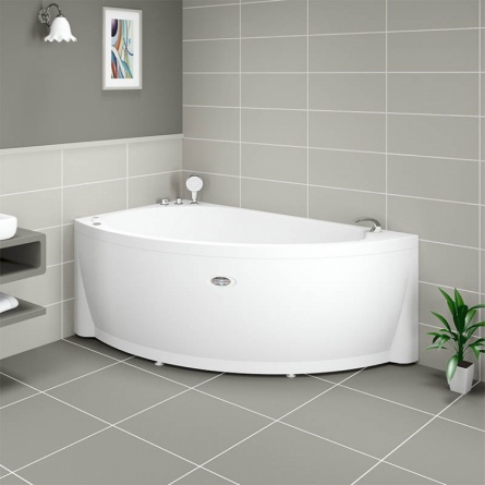 Акриловая ванна Radomir Wachter Бергамо L с гидромассажем и экраном, форсунки белые фото 2