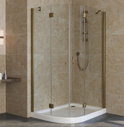 Душевой уголок Vegas Glass AFS-F Lux 120*80 05 01 R профиль бронза, стекло прозрачное фото 1