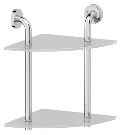 Полка Ellux Elegance ELE 052 2-х ярусная угловая, 26 см фото 1