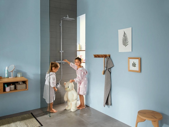 Душевая стойка Hansgrohe Croma 27630000 для душа, с термостатом фото 5