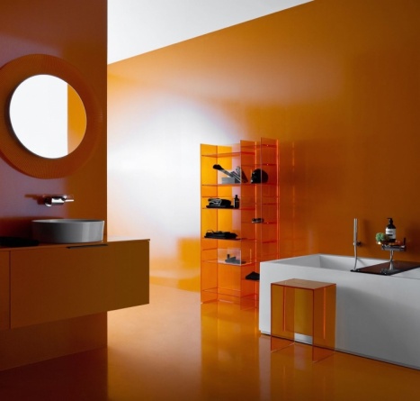 Зеркало Laufen Kartell 3.8633.1.082.000.1 оранжевый пластик фото 3