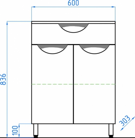 Тумба Style Line Жасмин 60 белая фото 3