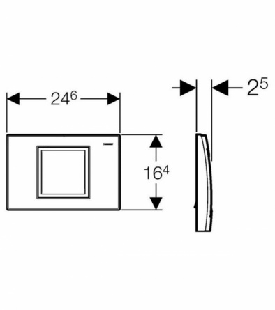 Кнопка смыва Geberit Delta 40 хром фото 2