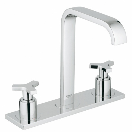 Смеситель для раковины Grohe Allure с донным клапаном на 3 отверстия фото 1