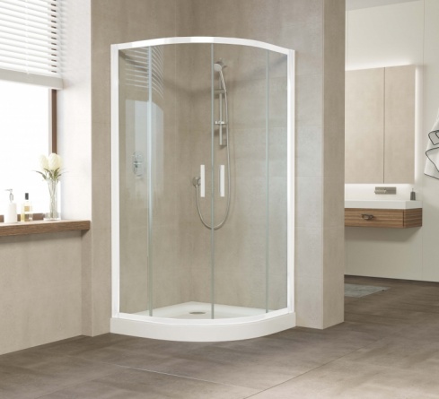 Душевой уголок Vegas Glass ZS 110 01 01 профиль белый, стекло прозрачное фото 2