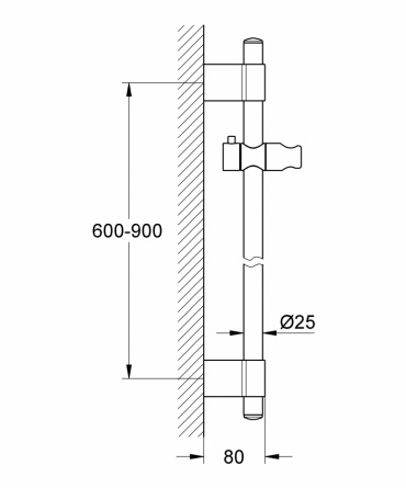 Душевая штанга Grohe Power&Soul 900 мм фото 2