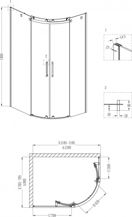 Душевой уголок Grossman Cosmo GR-2120L фото 3