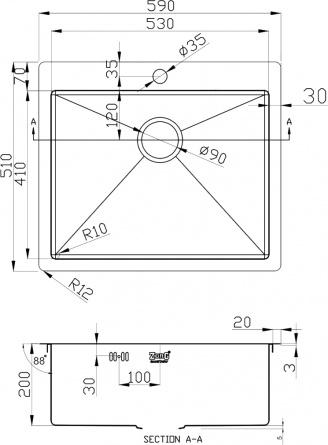 Мойка кухонная Zorg Inox R 5951 фото 2