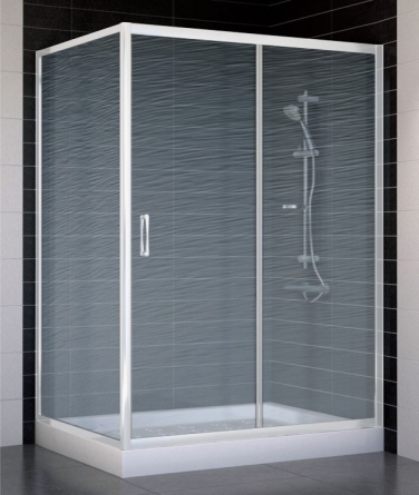 Душевой уголок Vegas Glass ZP+ZPV 130*90 01 02 стекло шиншилла, 130x90 фото 1