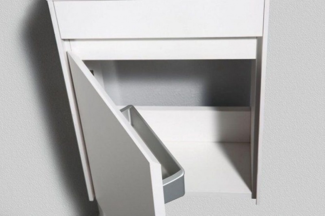 Тумба для комплекта BelBagno Pietra Mini 40 L bianco lucido фото 7
