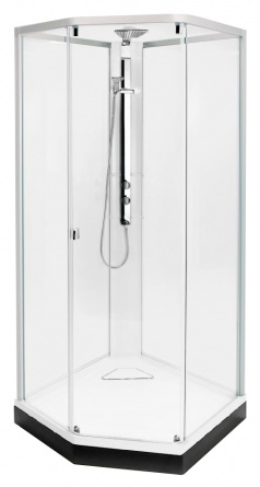 Душевая панель IDO Showerama 4985018003 белый профиль, серебр. стойка фото 2