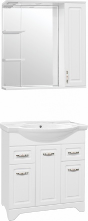 Мебель для ванной Style Line Олеандр-2 75 Люкс, белая фото 1