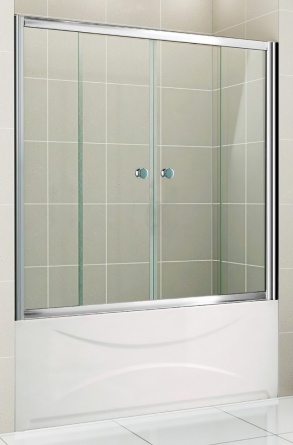 Шторка на ванну Cezares Pratico VF2 150/140 C Cr фото 2
