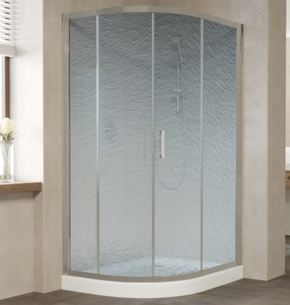 Душевой уголок Vegas Glass ZS-F 110*100 07 02 профиль матовый хром, стекло шиншилла фото 1