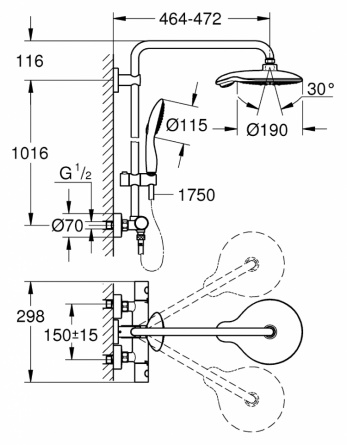 Душевая стойка Grohe Power&Soul Cosmopolitan фото 4