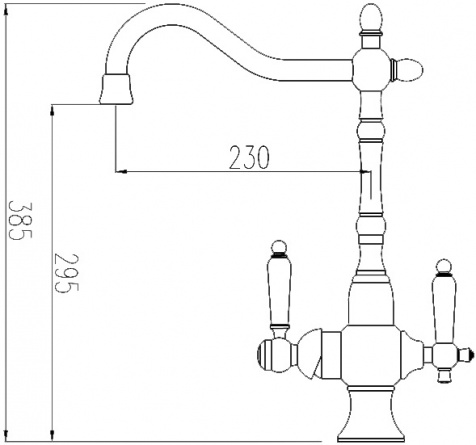 Смеситель Zorg Sanitary ZR 336 YF-50 nickel для кухонной мойки фото 2