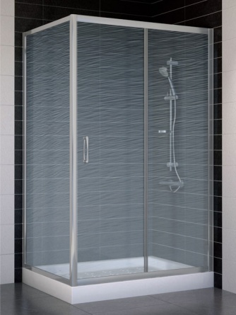 Душевой уголок Vegas Glass ZP+ZPV 110*80 07 02 стекло шиншилла, 110x80 фото 1