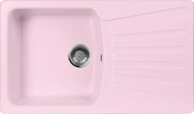 Мойка кухонная AquaGranitEx M-12 светло-розовая фото 1