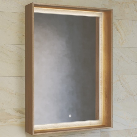 Зеркало Raval Frame 60 дуб трюфель, с подсветкой фото 2