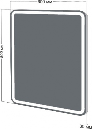 Зеркало Бриклаер Эстель-1 60 с подсветкой фото 8