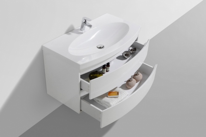 Тумба для комплекта BelBagno Prospero 92 bianco lucido фото 3
