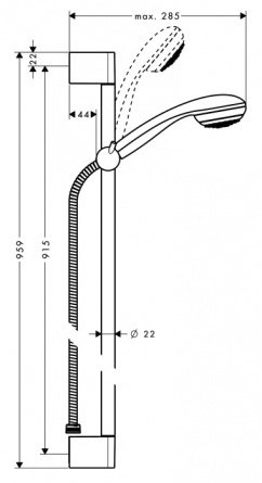 Душевой гарнитур Hansgrohe Crometta 85  Unica Crometta фото 3