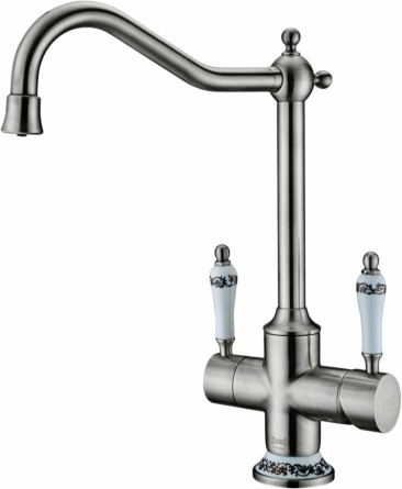 Смеситель Zorg Sanitary ZR 344 YF Steel для кухонной мойки фото 1