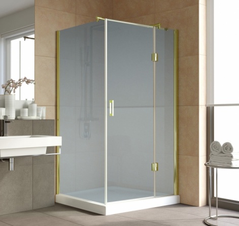 Душевой уголок Vegas Glass AFP-Fis Lux 120*90 09 10 R профиль золото, стекло сатин фото 2