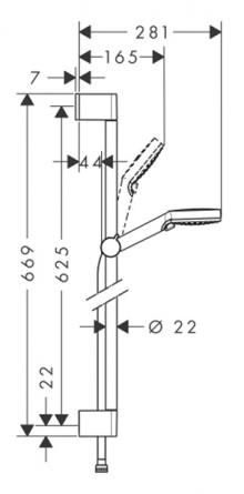 Душевой гарнитур Hansgrohe Crometta Vario Green 650 26555400 (6 л) фото 2
