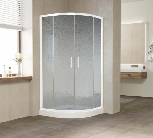 Душевой уголок Vegas Glass ZS 110 01 02 профиль белый, стекло шиншилла фото 2