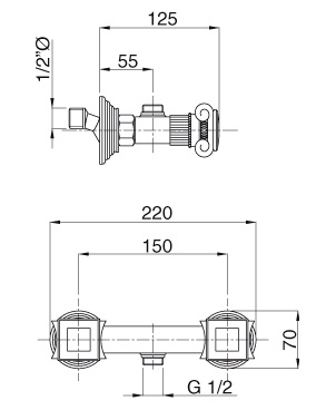 Смеситель Cezares Olimp DS 02 Sw для душа фото 3