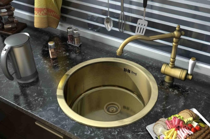 Мойка кухонная Zorg Inox Pvd SZR-450 bronze фото 2