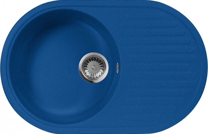 Мойка кухонная AquaGranitEx M-18 синяя фото 1