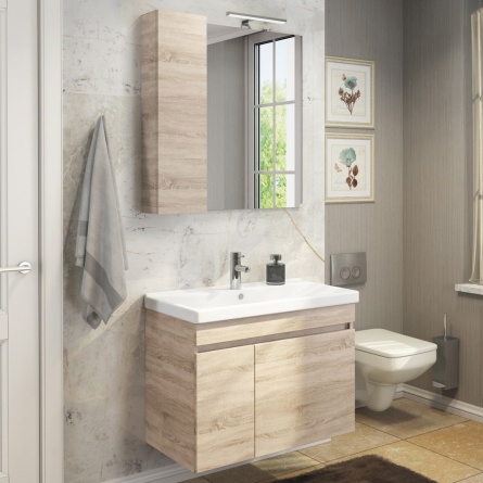 Мебель для ванной Comforty Тромсе 80 дуб сонома фото 1