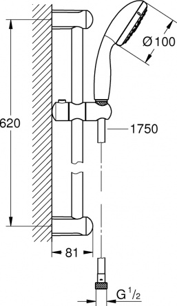 Душевой гарнитур Grohe New Tempesta 27645001 фото 2