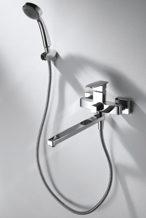 Смеситель Bravat Riffle F672106C-LB универсальный с лейкой фото 2