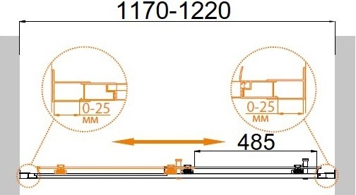 Душевая дверь в нишу Cezares Molveno BF 1 120 C Cr IV фото 3