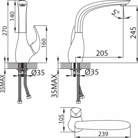 Смеситель Iddis Leaf LEASB00I05 для кухонной мойки фото 7