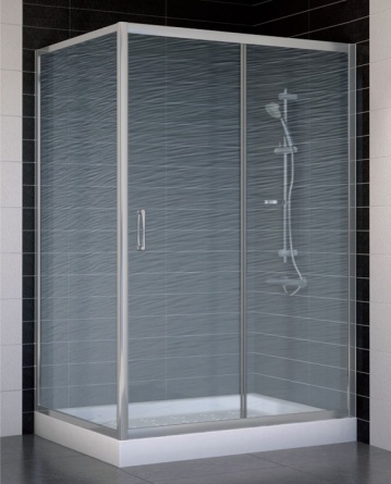 Душевой уголок Vegas Glass ZP+ZPV 120*90 07 02 стекло шиншилла, 120x90 фото 1