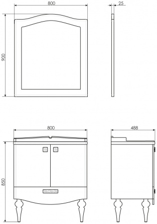 Мебель для ванной Comforty Монако 80-1 фото 7